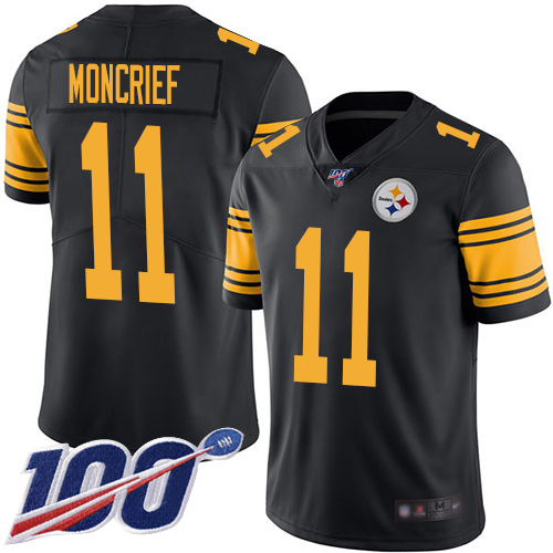 Youth Pittsburgh Steelers Football #11 Limited Black Donte Moncrief 100th Season Rush Vapor Untouchable Nike NFL Jersey->women nfl jersey->Women Jersey